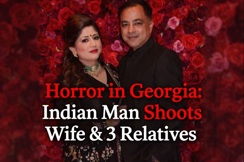 Horror in Georgia: Indian Man Shoots Wife & 3 Relatives; Kids Hid in Closet