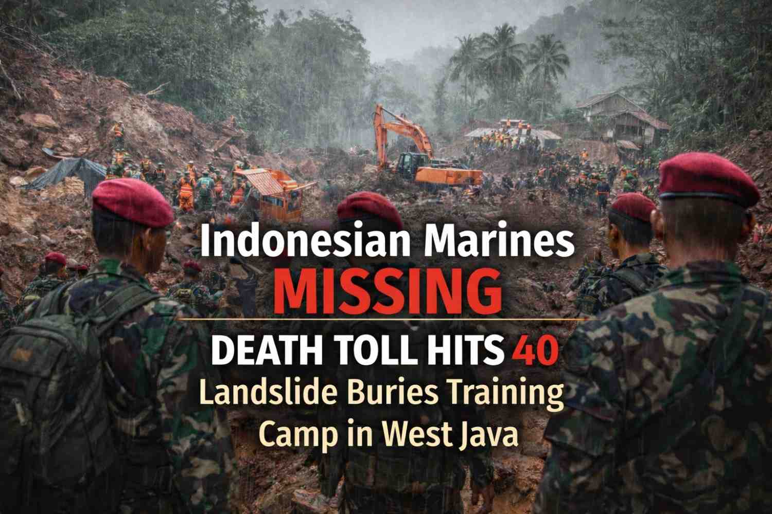 Indonesian Marines Among Missing? Death Toll Hits 40 as Landslide Buries Training Camp in West Java