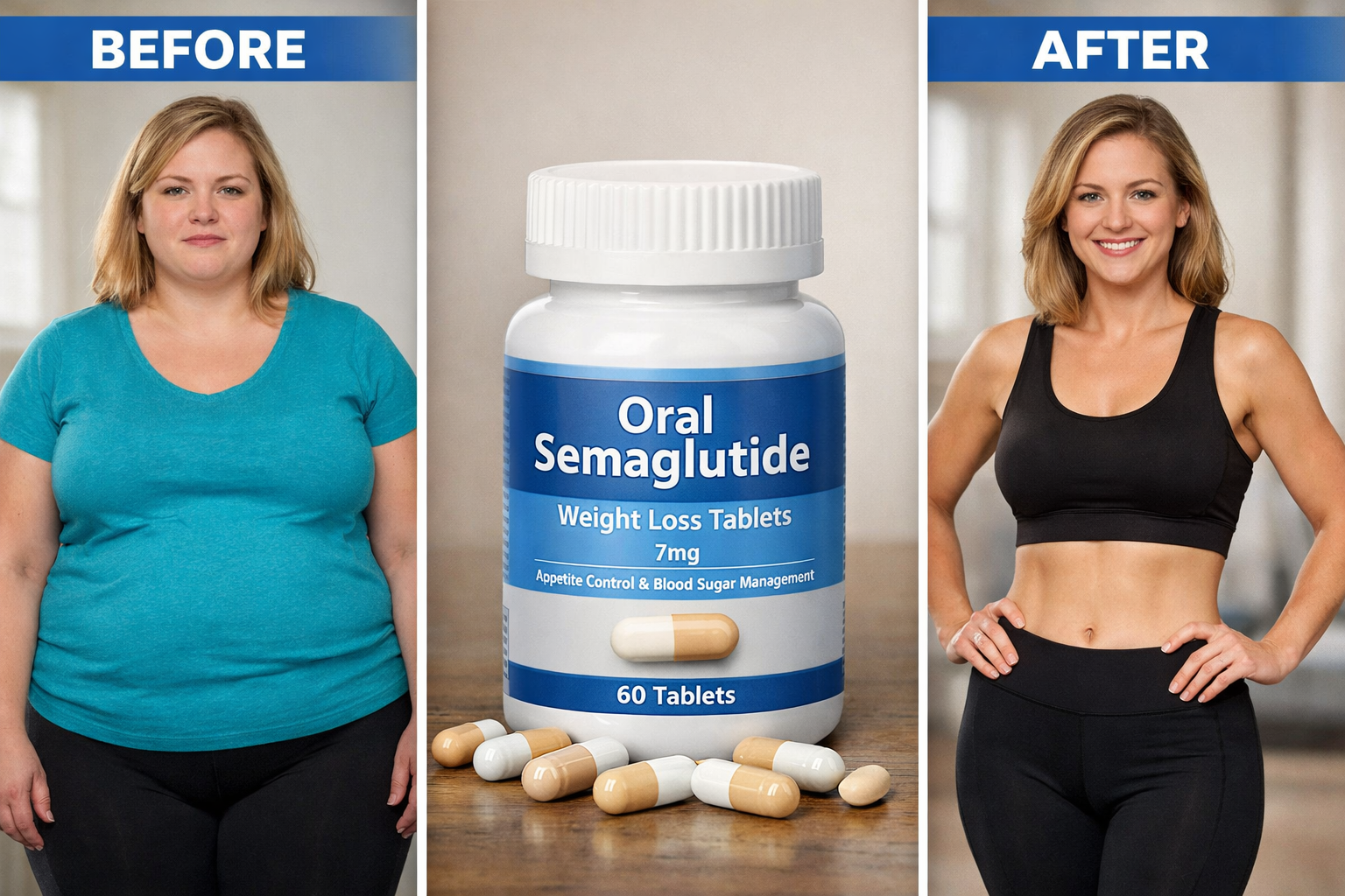 Oral semaglutide Wegovy pill bottle and packaging