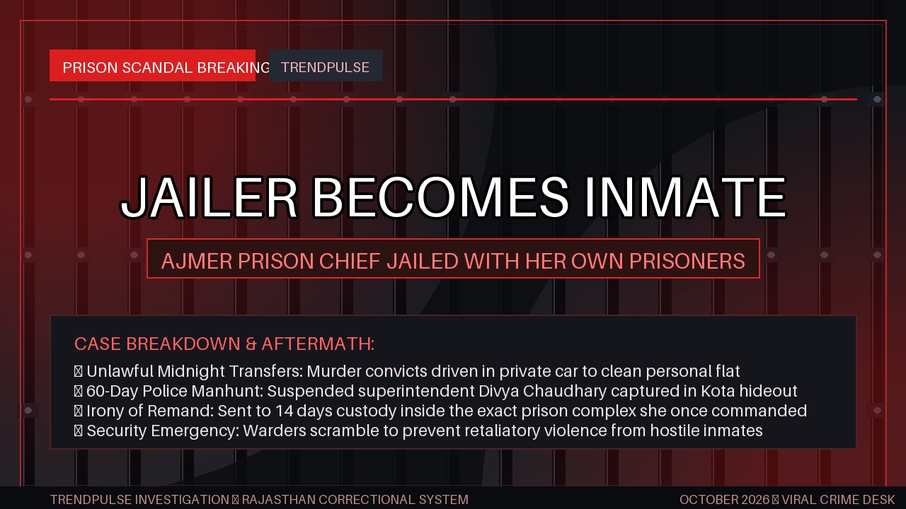Jailer Behind Bars: How an Ajmer Prison Chief Enslaved Murder Convicts for Housework Before Being Locked Up in Her Own Facility