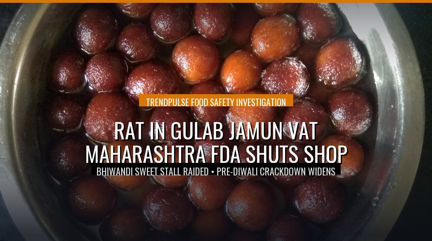 Live Rat Swimming in Gulab Jamun Vat at Bhiwandi Shop: Maharashtra FDA Shuts Establishment Amid Pre-Diwali Food Safety Panic