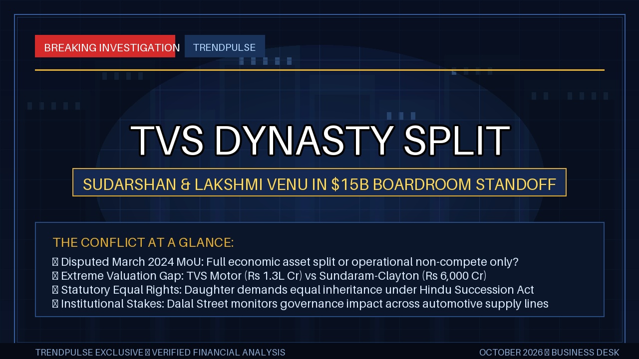 TVS Dynasty in Turmoil: How a $15 Billion Boardroom Rift Between Sudarshan and Lakshmi Venu Shatters South India's Quietest Industrial Pact